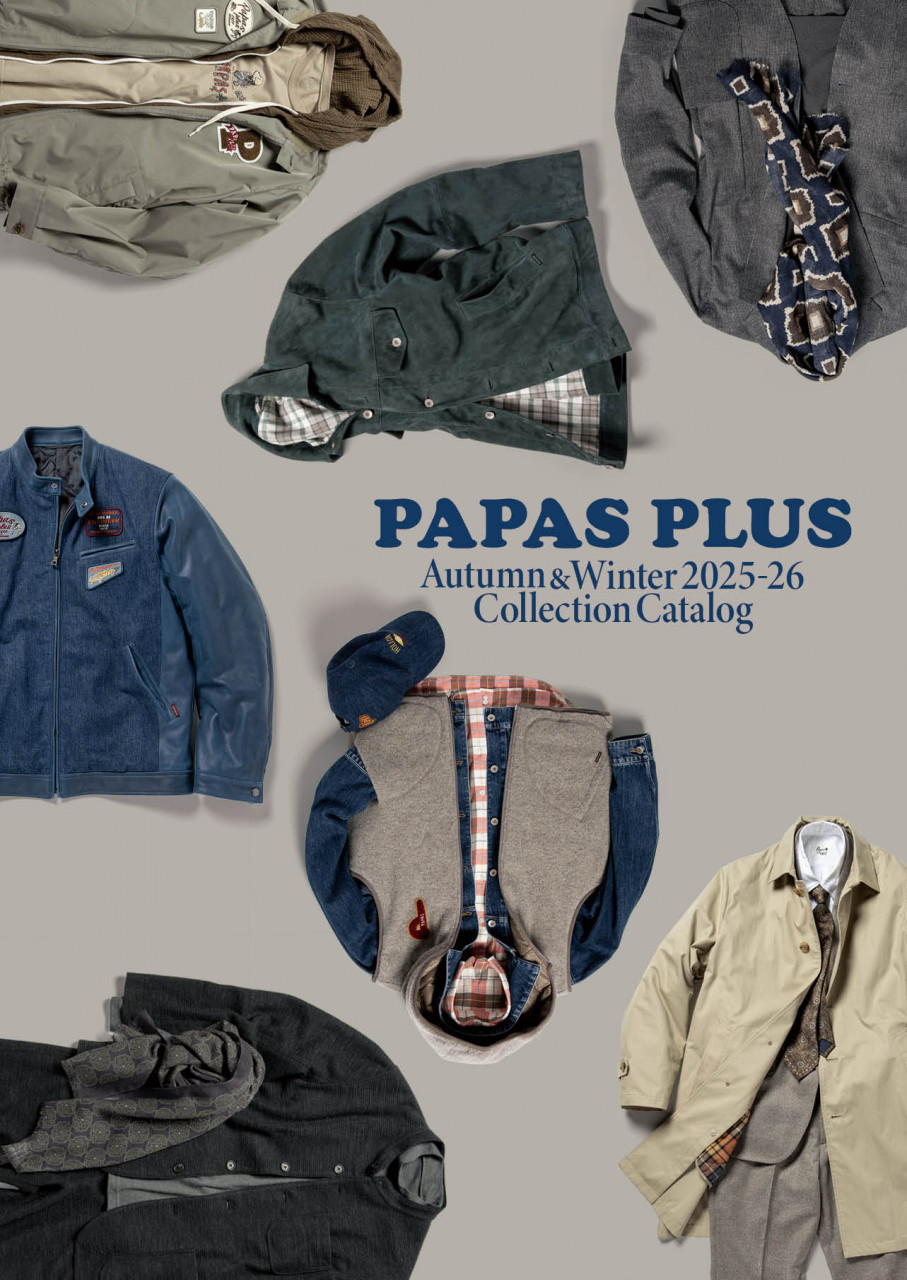 PAPAS コットンジャケット ブルゾン 刺繍 伸縮性 ブラックウォッチチェック PAPAS | BRAND | PAPAS COMPANY|パパス