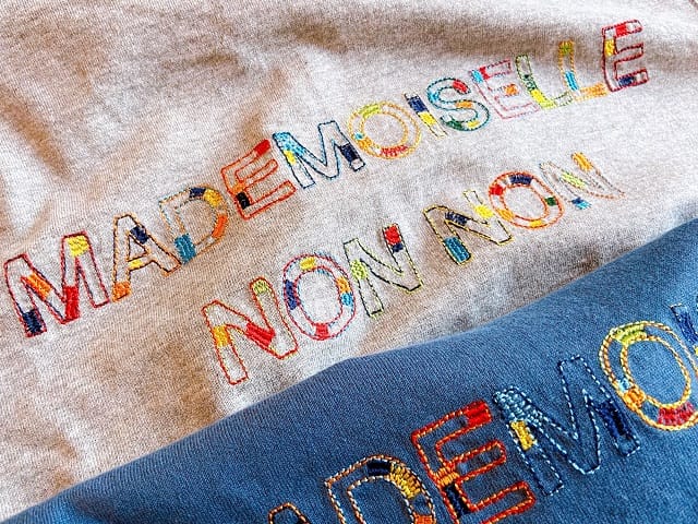 マドモアゼルノンノン 刺繍パーカー