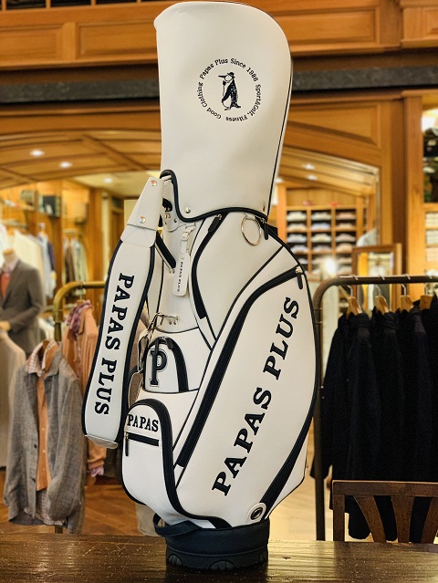 PAPAS+ ゴルフキャディーバッグ ポリエステルツイル カート式キャディバッグ（MENゴルフ・MEN