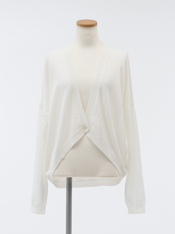 シルケット コットン モダール カーディガン