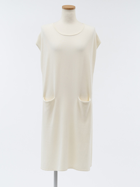 ヴィスコース 強撚 ニット ベスト