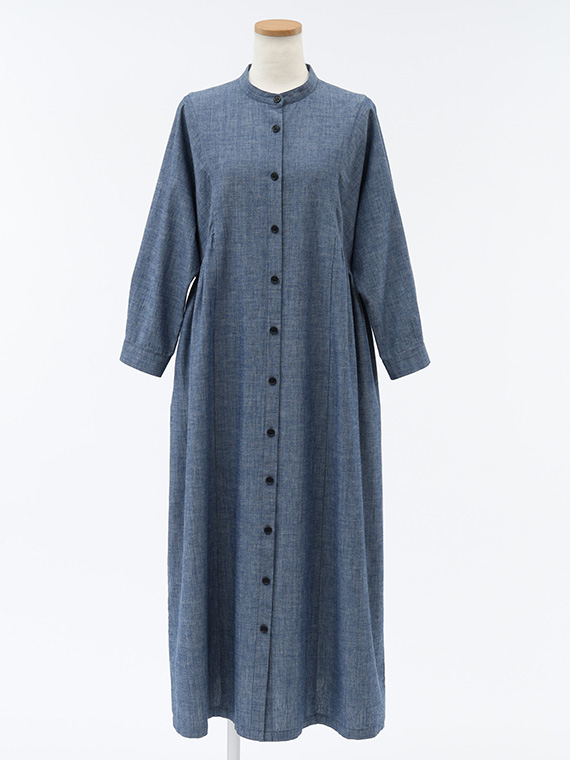 シャンブレー デニム ワンピース