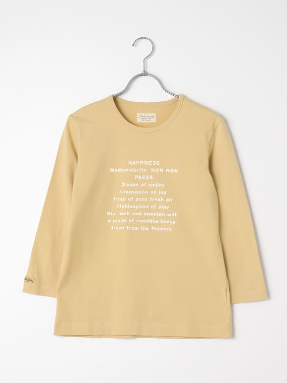 【60th Anniversary Collection】グレース天竺　クルーネックメッセージプリントTシャツ【8分袖】