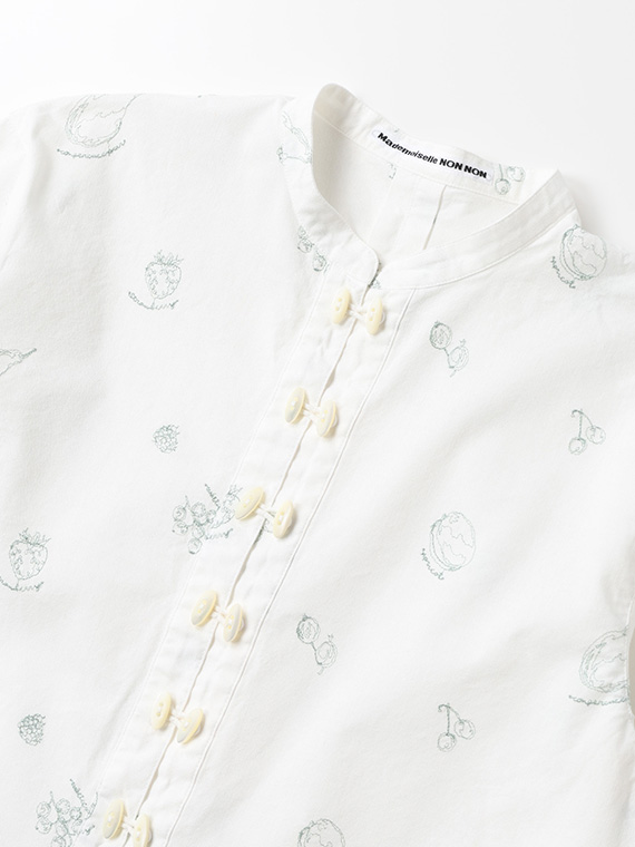 ダンガリーフルーツ刺繍シャツ（WOMEN新着・Mademoiselle NON NON