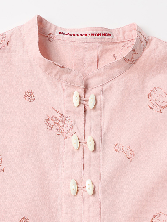 ダンガリーフルーツ刺繍シャツ（WOMEN新着・Mademoiselle NON NON