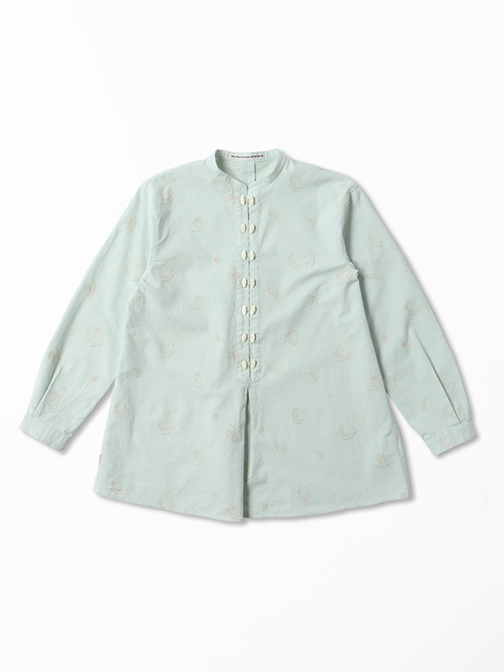 ダンガリーフルーツ刺繍シャツ（WOMEN新着・Mademoiselle NON NON