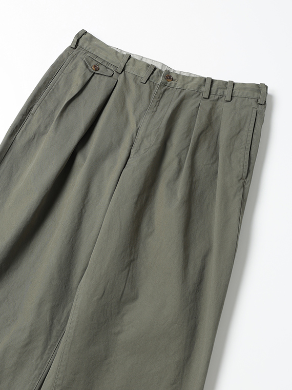 その他 papas コットン高密度ライトチノ 2タックパンツ（MEN新着・Papas・MEN