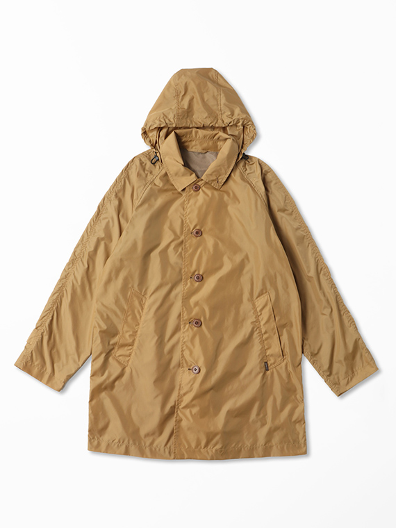 ナイロン高密度タフタ撥水裏シレー ステンカラーコート