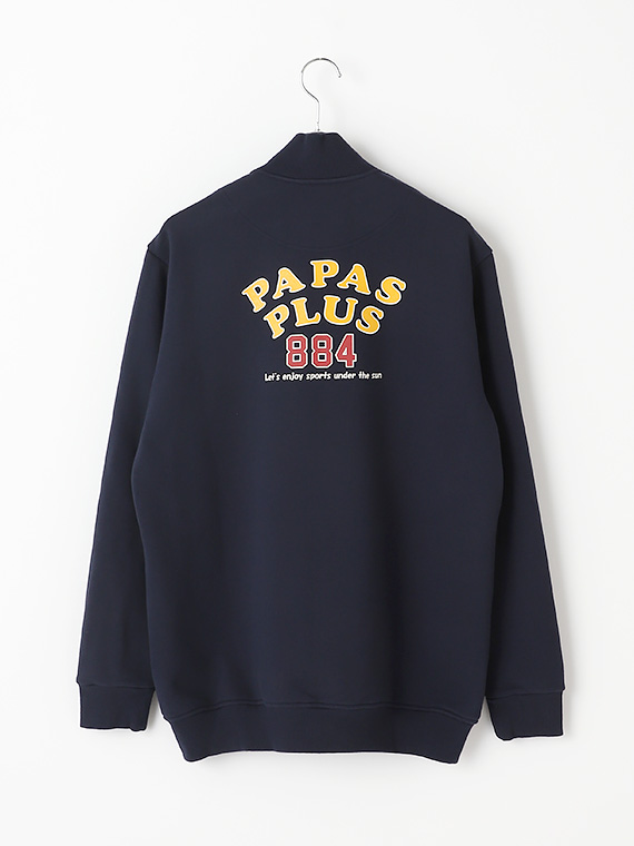 新品タグ付き】papas パパス カープリントブルゾン ジップスウェット