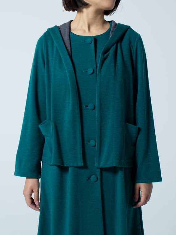 【SALE】Wフェイスフードジャケット