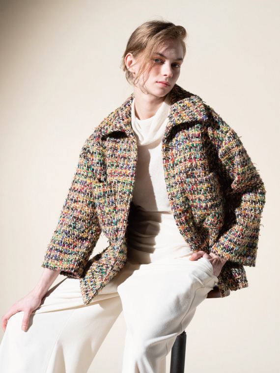 ラメ混 ファンシーツイード ジャケット