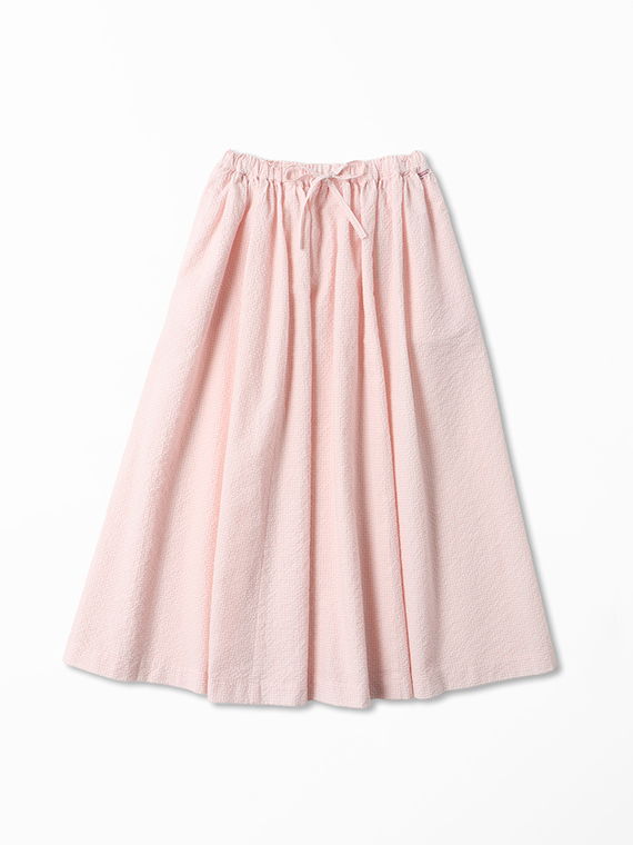 シャーリングギンガム ギャザーフレアースカート