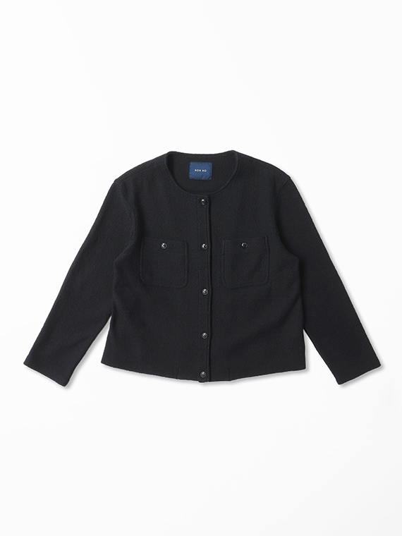 ニットライクジャージ ノーカラージャケット