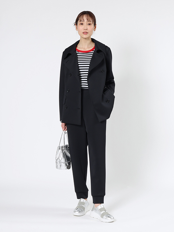 ストレッチ ダンボール ピーコート風 ジャケット