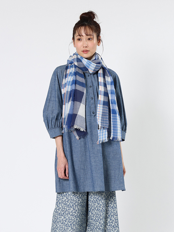 シャンブレー デニム チュニック