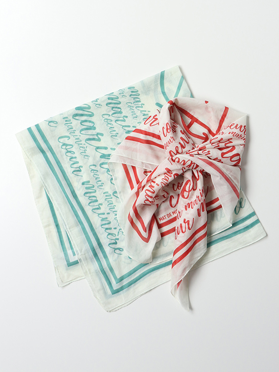 <MAT DE MISAINE>マ ドゥ ミゼーヌ ハート柄スカーフ