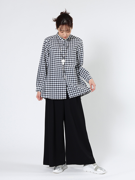 ◆婦人公論掲載商品◆ ヴィスコース ストレッチ ポンチ パンツ