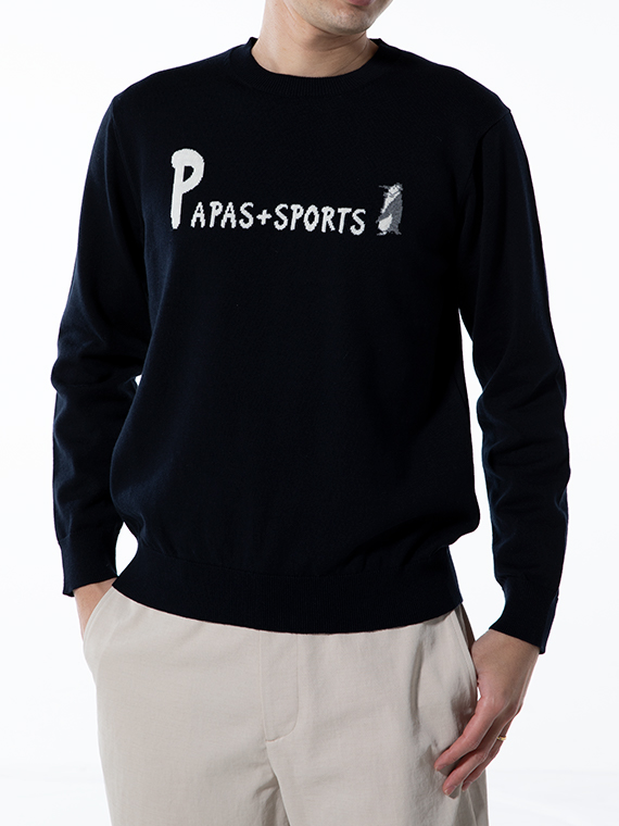 ペンギン柄インターシャセーター Menトップス セーター Papas Papas Web Shop