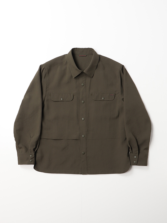 【SALE】ライトマットクロス シャツ型ブルゾン