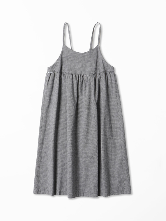 コットンリネンチェック キャミソールジャンパースカート