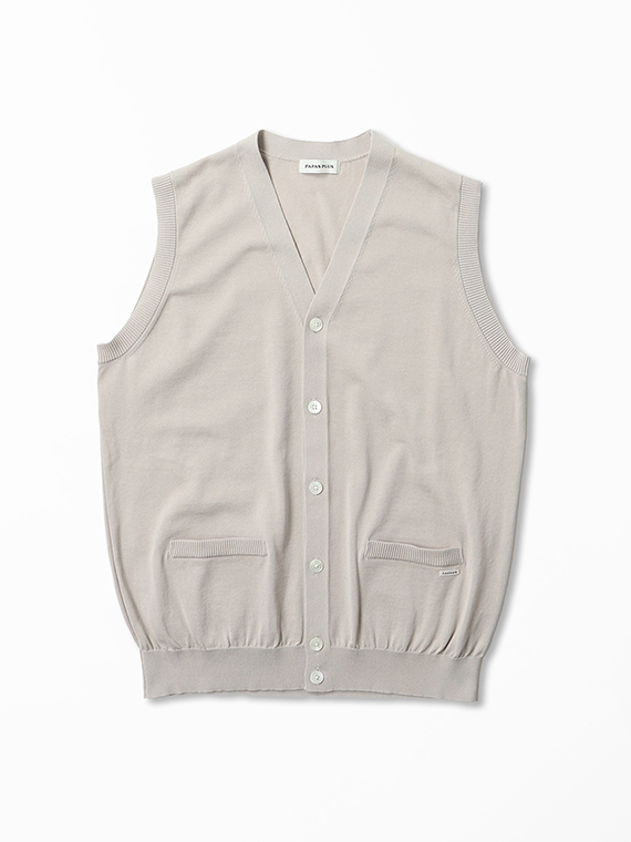 コットン/ポリエステル天竺16G ニットベスト