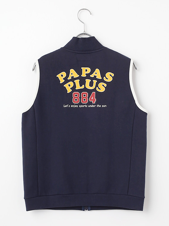 Papas ベスト 再入荷／【レディース】レディースGOLF アスレジャー裏毛フルジップ