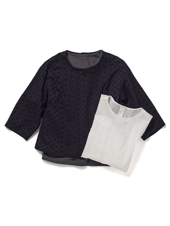 エンブロイダリーレース オーバーTブラウス