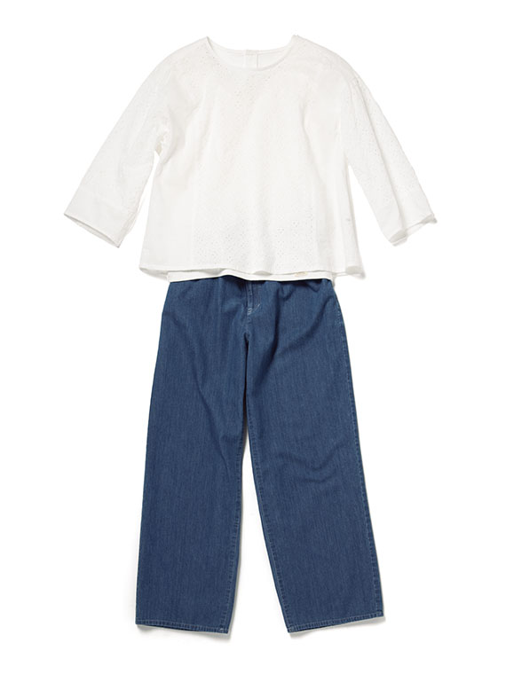 リングオールドライトデニム イージーパンツ