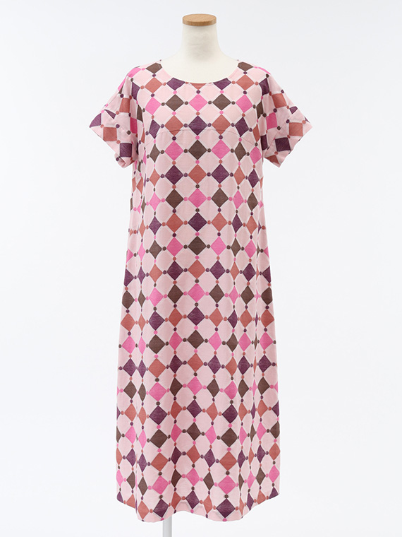 タイル ジャガード ワンピース