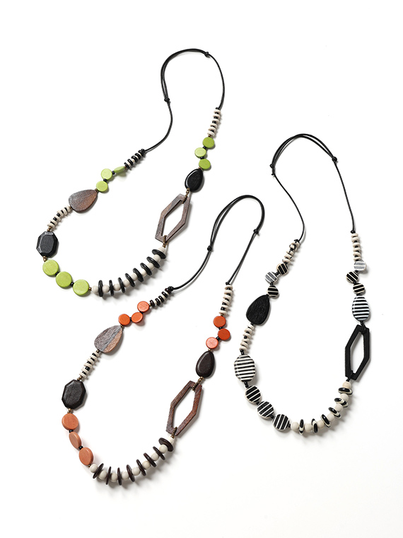 ウッドビース ネックレス