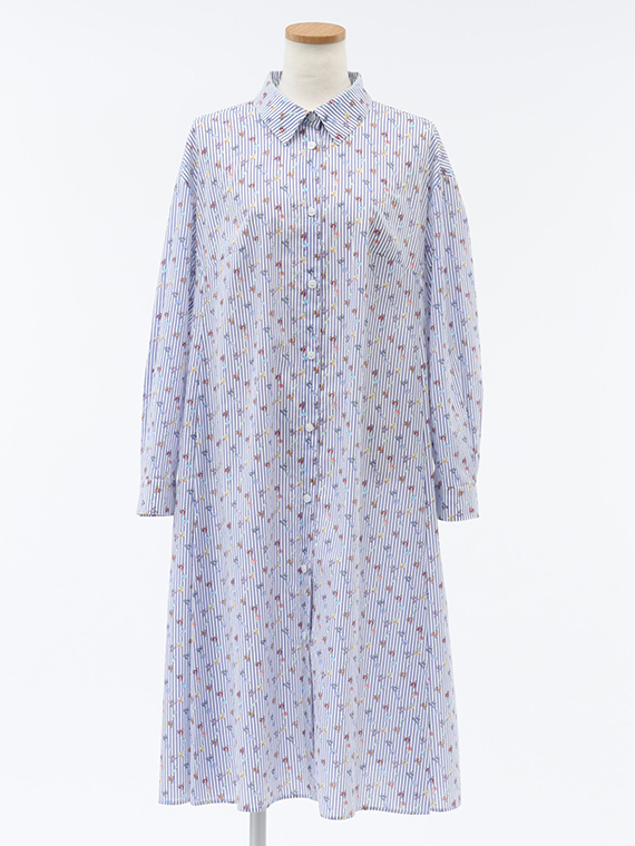 バイク バルーン プリント ワンピース