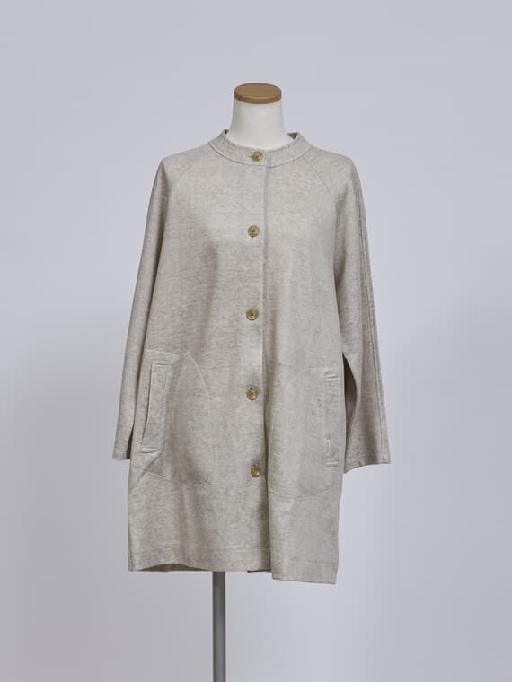 【SALE】リネンコットンダブルフェイスカットソーコート