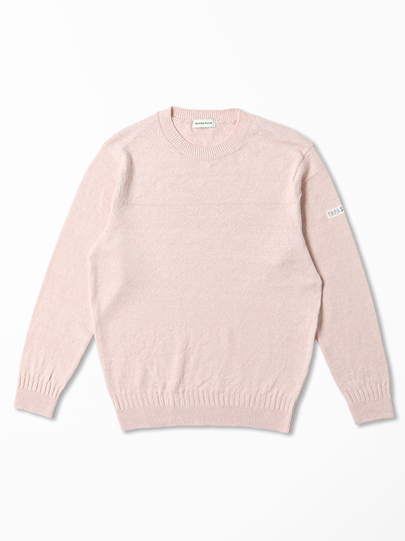 リネン天竺 クルーネックセーター