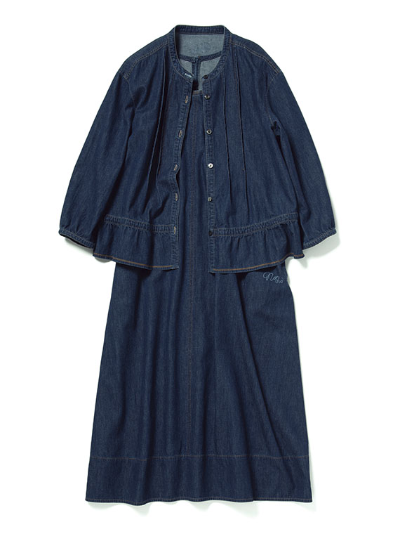 リングオールドデニム ノースリーブワンピース