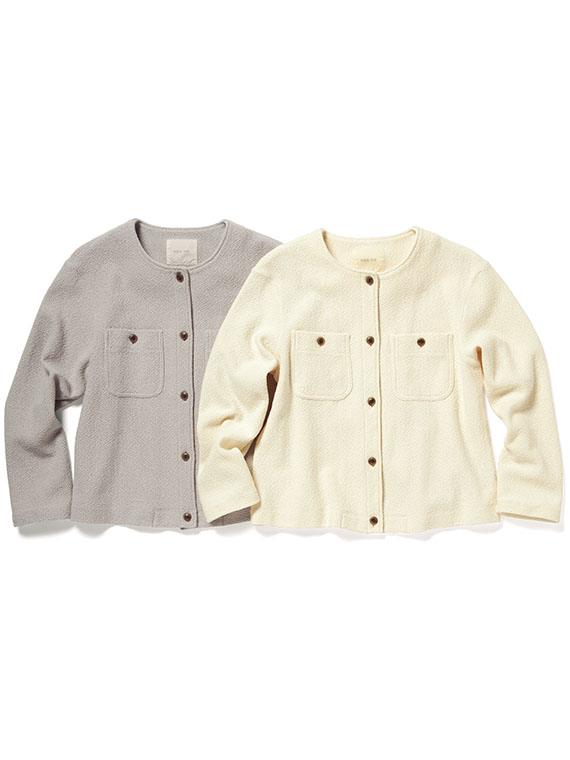 ニットライクジャージ ノーカラージャケット