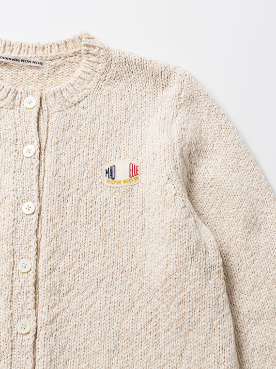 リバーススラブリリー天竺3G クルーネックカーディガン