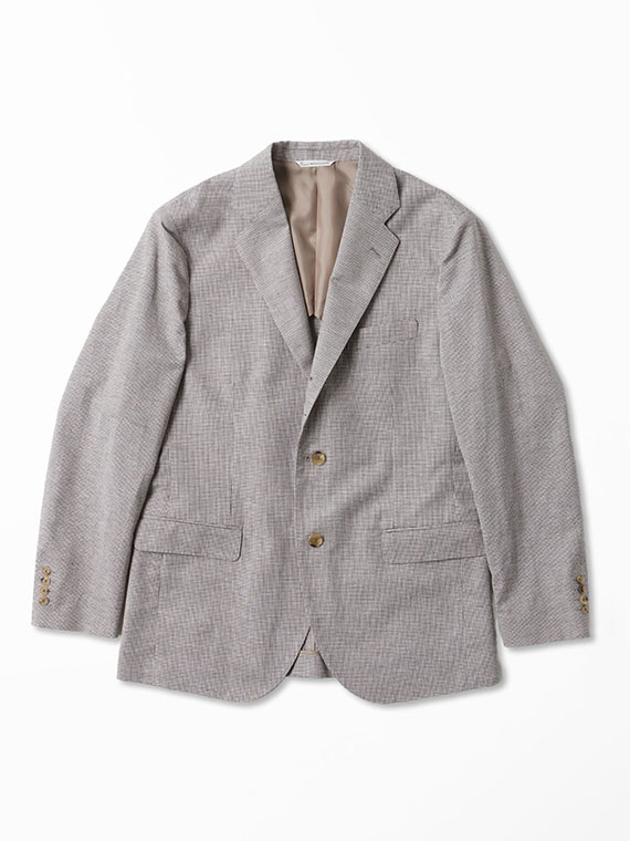 クールマックス/コットン/リネン千鳥 ジャケット