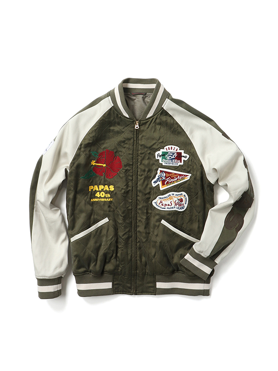 Papas40周年記念 レーヨン/キュプラフィブリルサテン ジャンパー