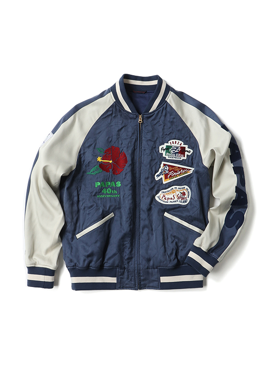 Papas40周年記念 レーヨン/キュプラフィブリルサテン ジャンパー
