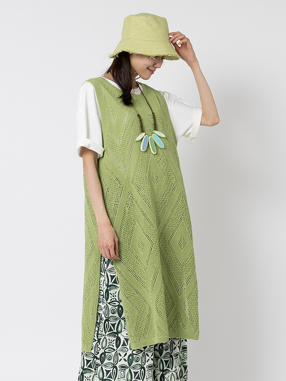 ストローヤーン ロングベスト