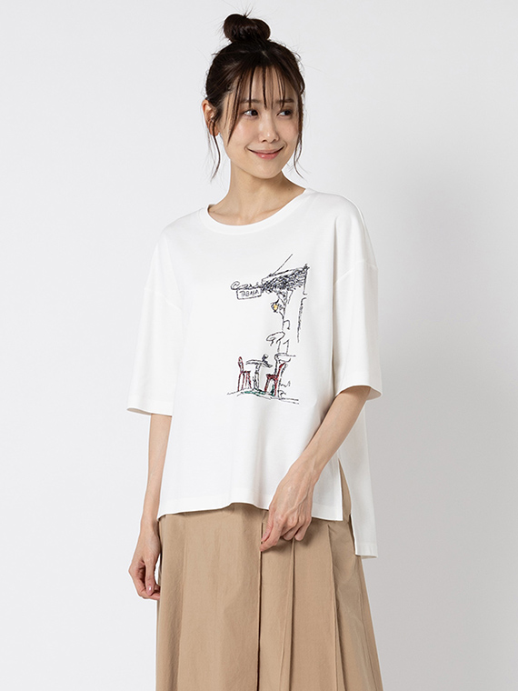 カフェ 刺繍 Tシャツ