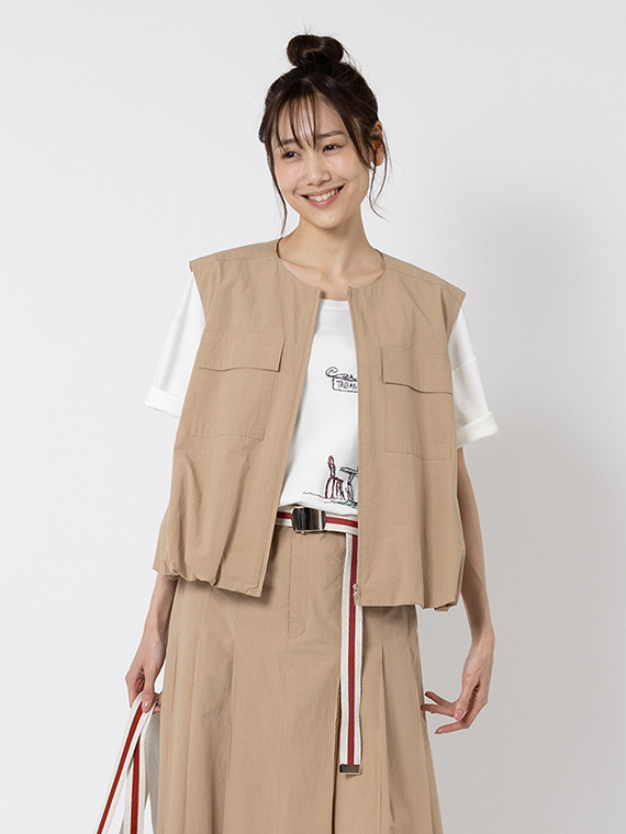 タイプライター クロス ジップ ベスト