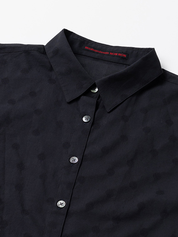カラミジャガードシャツ[8分袖]