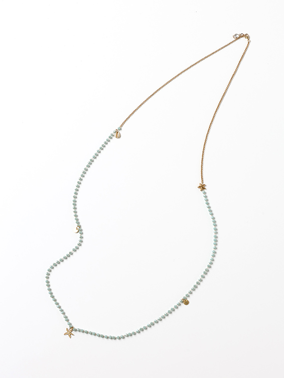 <ELI ON EAR>エリ オン イヤー ロングストーンネックレス