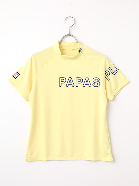 【SALE】レディースGOLF ハイテックマテリアルポリエステルニット モックネックTシャツ