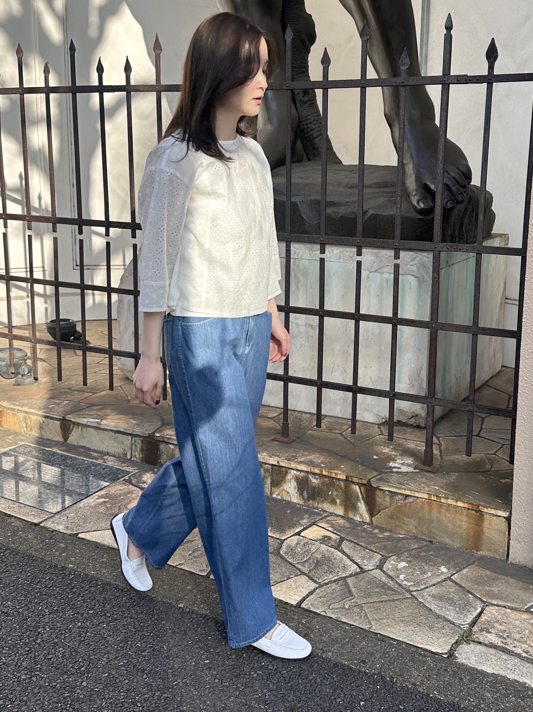 リングオールドライトデニム イージーパンツ