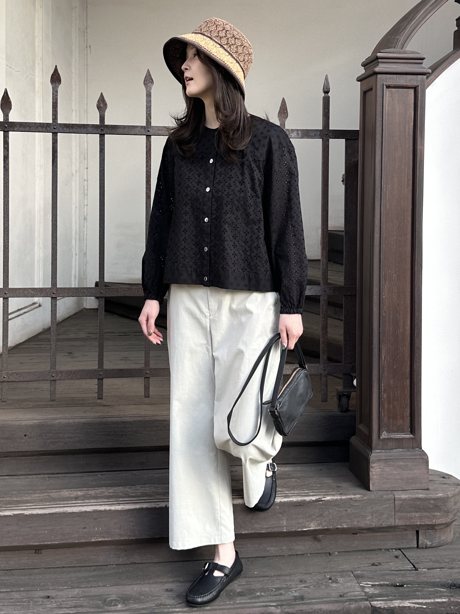 オックスストレッチ ガウチョパンツ