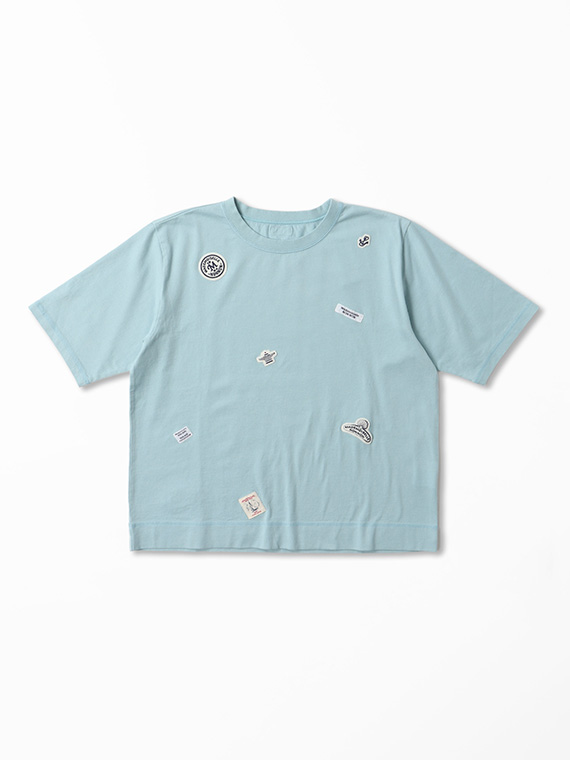 甘撚天竺  ワッペンTシャツ