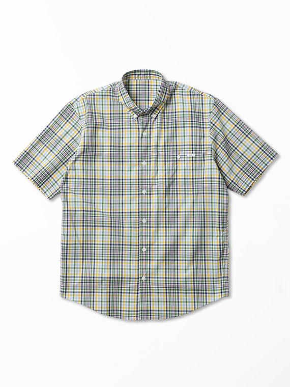 コットンローンチェック 半袖シャツ
