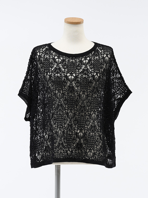 シャーリーカーン レース ニット ショートスリーブ プルオーバー